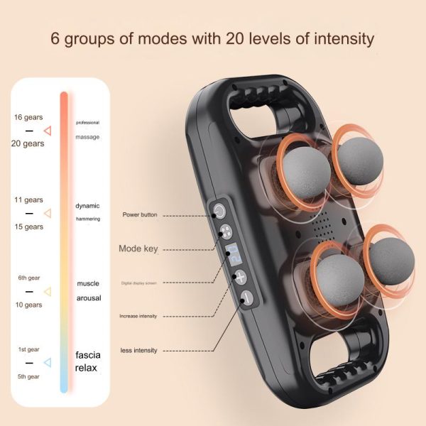 Quad-Head Massage Gun